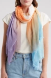 La Fiorentina Ombré Scarf In Yellow Purple