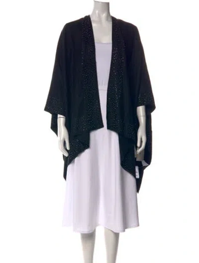 Pre-owned La Fiorentina Open Front Sweater W/ Tags In Black