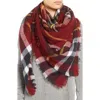 La Fiorentina Oversize Plaid Scarf In Multi