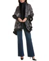La Fiorentina Paisley Wool Wrap In Blue