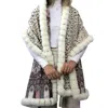 La Fiorentina Paisley/leopard Print Wrap With Faux Trim In Pink Multi