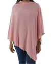 La Fiorentina Pearl Trim Detail Poncho In Pink