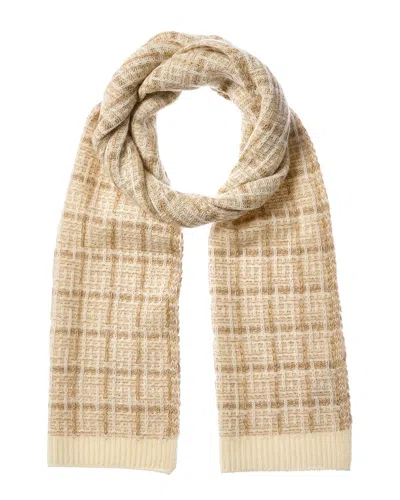 LA FIORENTINA PLAID LUREX CASHMERE & WOOL-BLEND SCARF