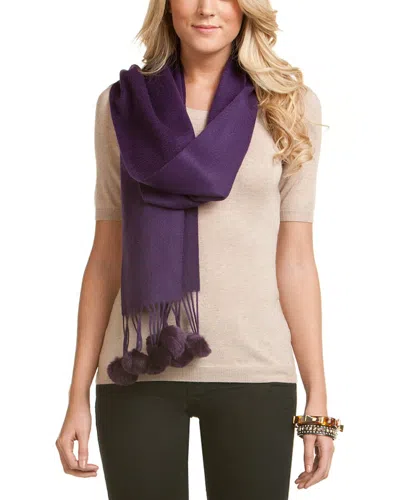 La Fiorentina Plum Cashmere Scarf In Purple