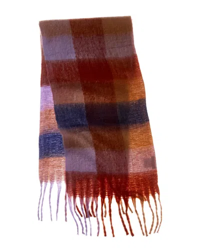 La Fiorentina Plush Fringe Scarf In Multi