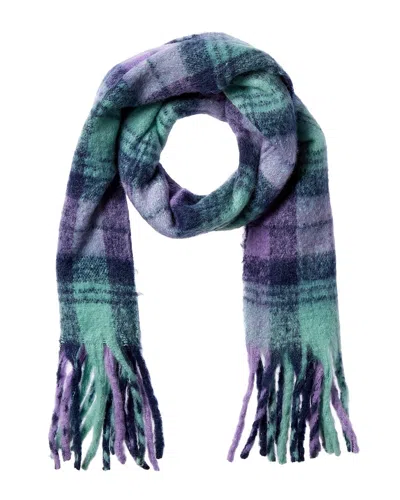 La Fiorentina Plush Fringe Scarf In Black