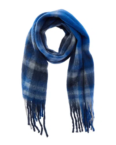La Fiorentina Plush Fringe Scarf In Burgundy