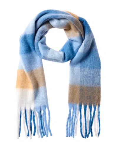 La Fiorentina Plush Fringe Scarf In Multi