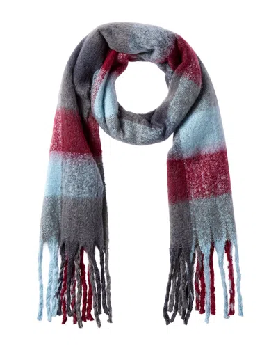 La Fiorentina Plush Fringe Scarf In Multi