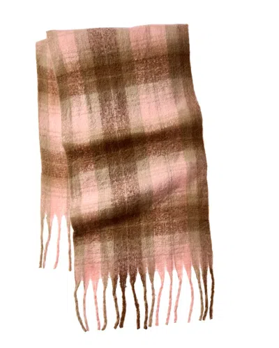La Fiorentina Plush Fringe Scarf In Multi