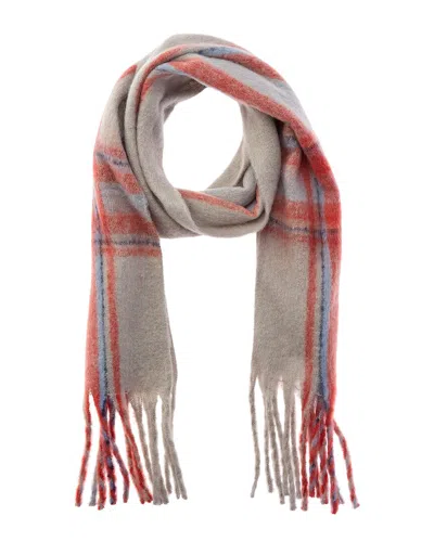 La Fiorentina Plush Fringe Scarf In Multi