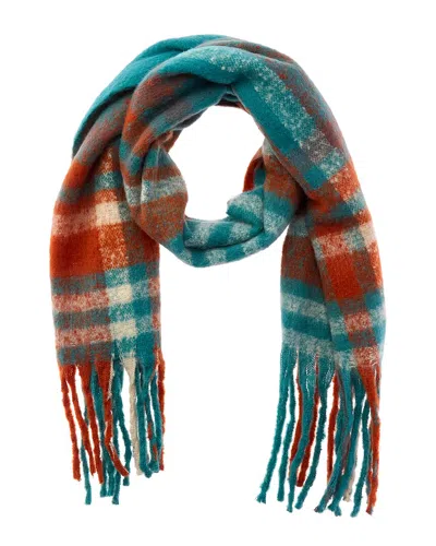 La Fiorentina Plush Fringe Scarf In Multi