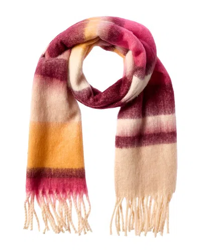 La Fiorentina Plush Fringe Scarf In Multi