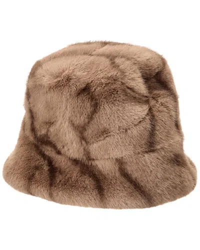 La Fiorentina Plush Hat In Brown