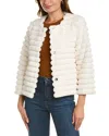 La Fiorentina Plush Jacket In White