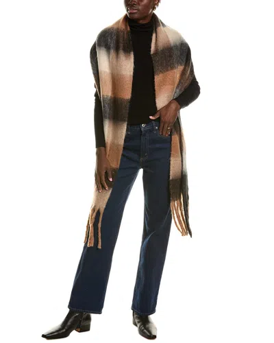 La Fiorentina Plush Scarf In Brown