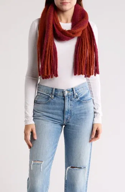 La Fiorentina Plush Scarf In Red