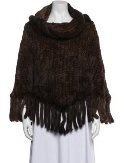 Pre-owned La Fiorentina Poncho In Brown