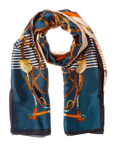 La Fiorentina Printed Scarf In Green