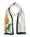 La Fiorentina Printed Scarf In White