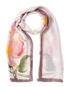 La Fiorentina Printed Scarf In White