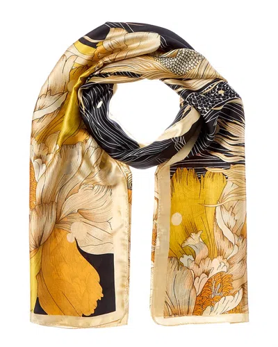 La Fiorentina Printed Scarf In Yellow