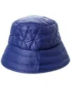La Fiorentina Puffer Bucket Hat In Blue