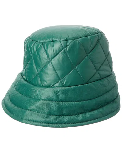 La Fiorentina Puffer Bucket Hat In Green