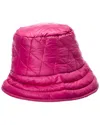 La Fiorentina Puffer Bucket Hat In Pink