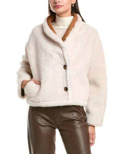 La Fiorentina Reversible Jacket In Neutral