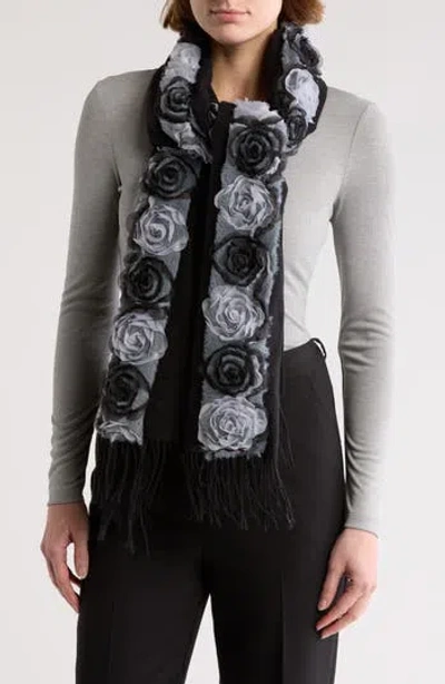 La Fiorentina Rosette Trim Wrap In Black