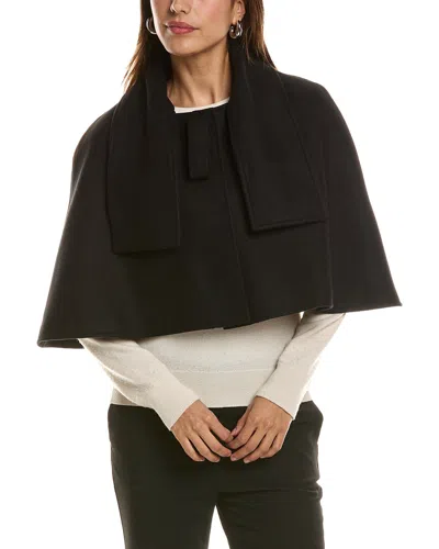 La Fiorentina Scarf Neck Cape In Black