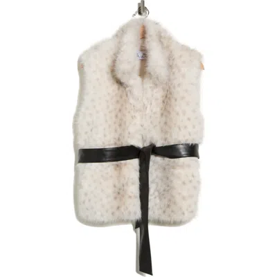 La Fiorentina Short Faux Fur Vest In Multi