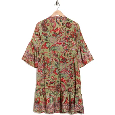 La Fiorentina Short Swing Dress In Green
