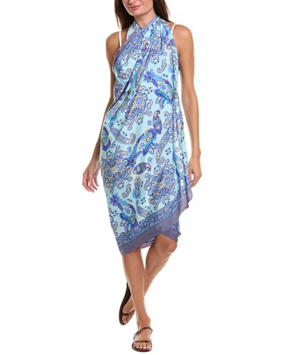 La Fiorentina Silk-blend Pareo In Blue