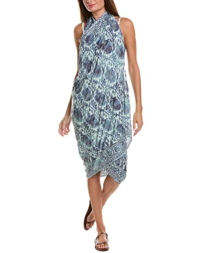La Fiorentina Silk-blend Pareo In Blue