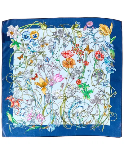 La Fiorentina Silk Scarf In Blue
