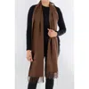La Fiorentina Solid Scarf With Fringe