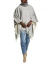 La Fiorentina Turtleneck Poncho In Grey