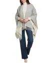 La Fiorentina Two-tone Fringe Ruana In Gray