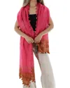 La Fiorentina Two-tone Silk-blend Scarf In Pink