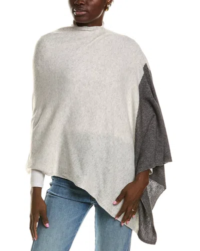 La Fiorentina Two Tone Wool & Cashmere-blend Wrap In Grey