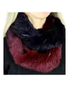 La Fiorentina Women's Rabbit Fur Scarf In Navy/wine In Multi