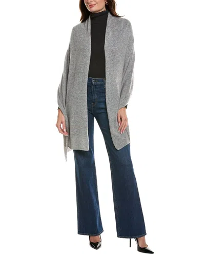 La Fiorentina Wool & Cashmere-blend Travel Wrap In Gray