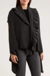 La Fiorentina Wool & Cashmere Ruffle Vest In Gray