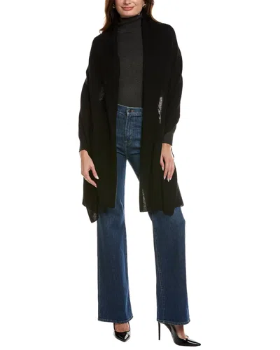 La Fiorentina Wool & Cashmere-blend Travel Wrap In Black