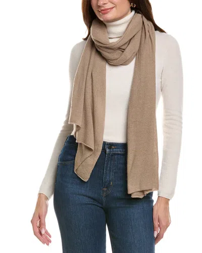 La Fiorentina Wool & Cashmere-blend Travel Wrap In Brown