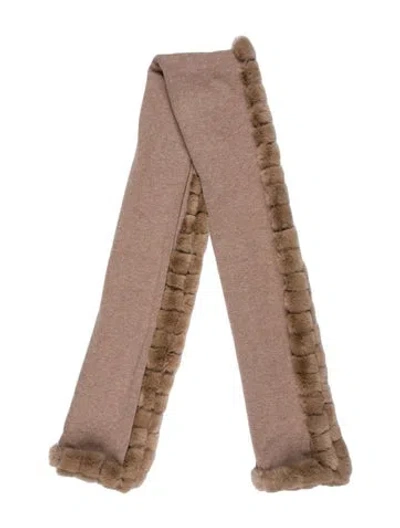 Pre-owned La Fiorentina Wool Scarf In Brown