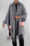 La Fiorentina Wrap With Faux Fur Pockets