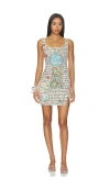 La Fuori Aurete Enchanted Garden Mini Dress In Multi